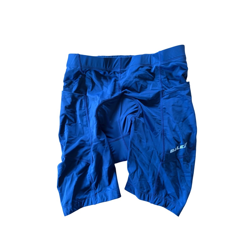 NWT Baleaf Men's Padded Cycling Shorts Blue Sz Large UPF 50+ Side Pockets Biking